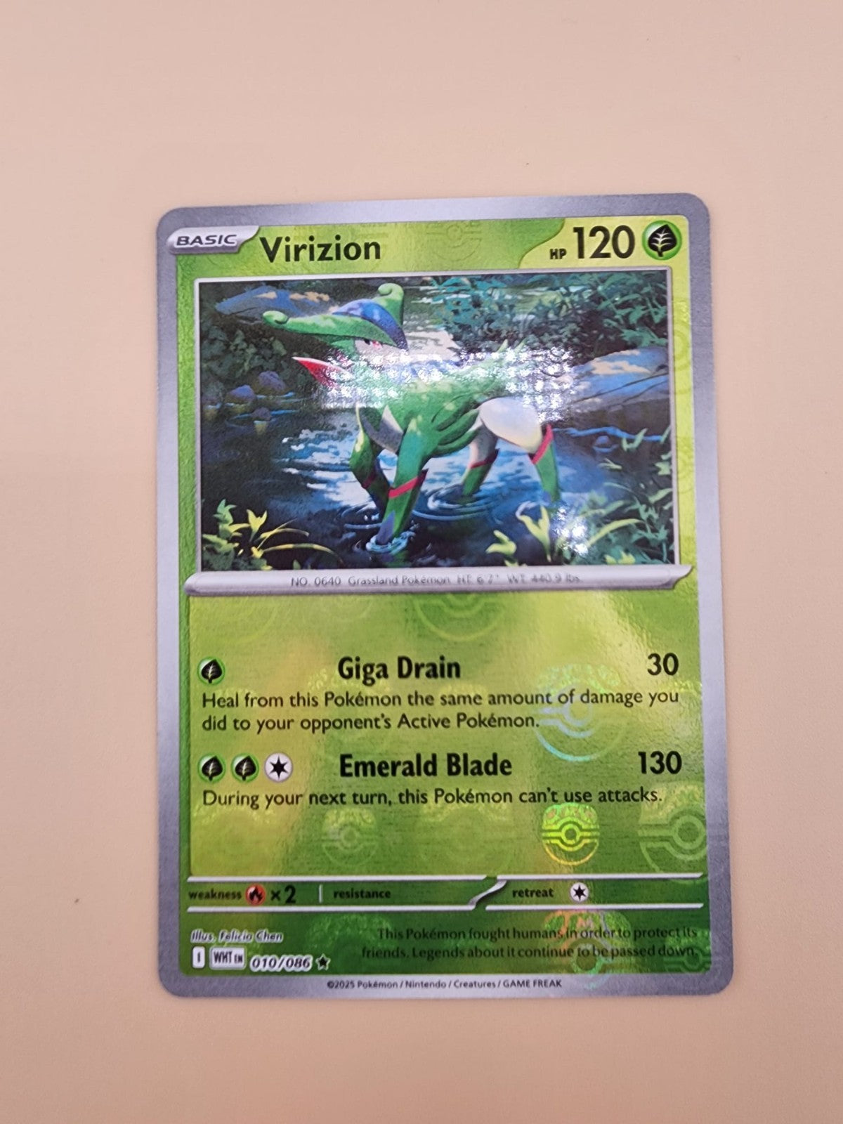 Virizion 010/086 Sv: White Flare Holo Near Mint (NM) Masterball holo
