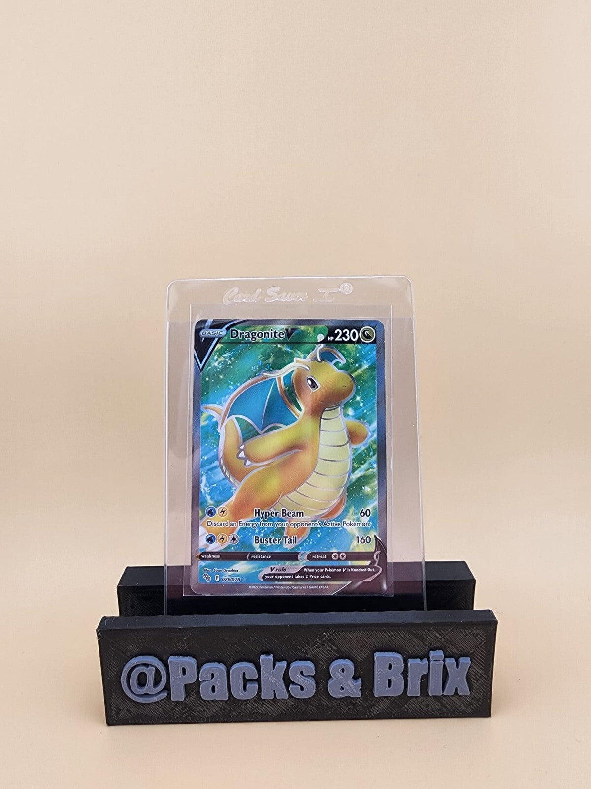 Dragonite V (Full Art) 076/078 Pokémon GO Holo Near Mint (NM)