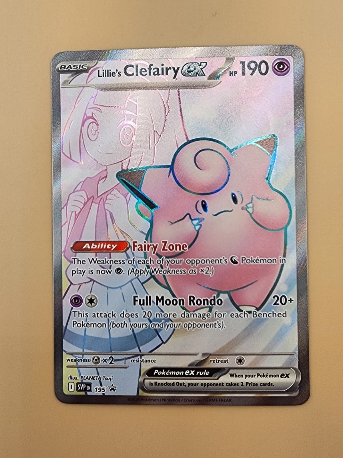 Lillie's Clefairy ex 195 Sv: Scarlet & Violet Promo Cards Holo Near Mint (NM)