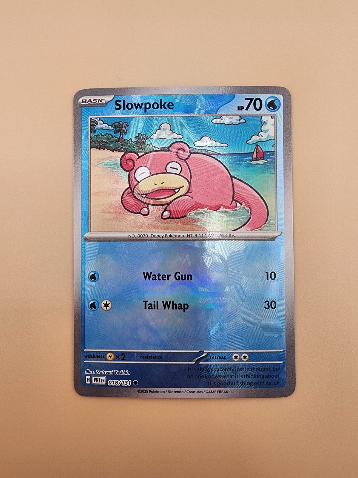 Slowpoke (Master Ball Pattern) 018/131 Prismatic Evolutions Holo Near Mint (NM)