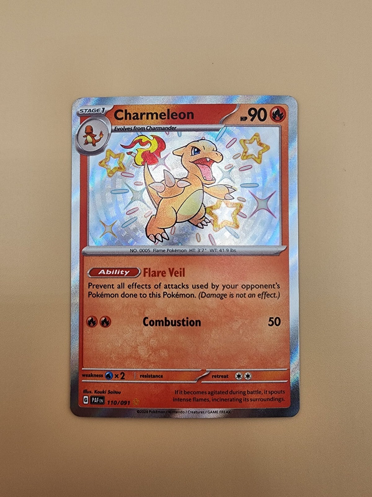Charmeleon 110/091 Sv: Paldean Fates Holo Near Mint (NM)