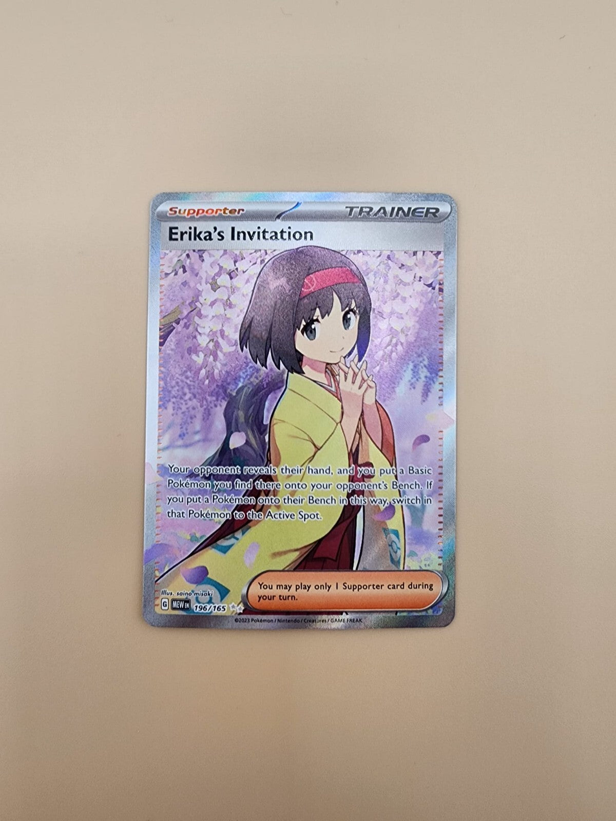 Erika's Invitation 196/165 Sv2a: Pokemon Card 151 Holo