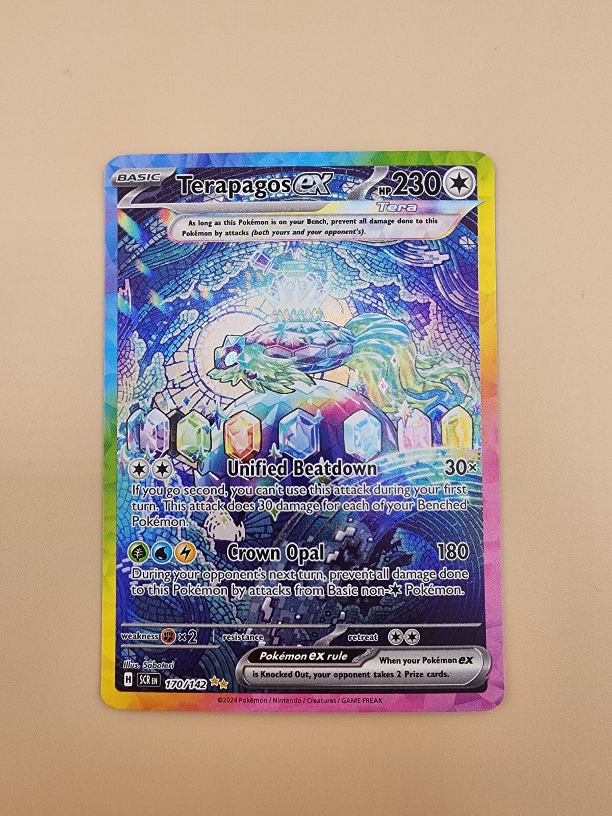Terapagos ex 170/142 Sv07: Stellar Crown Holo Near Mint (NM)