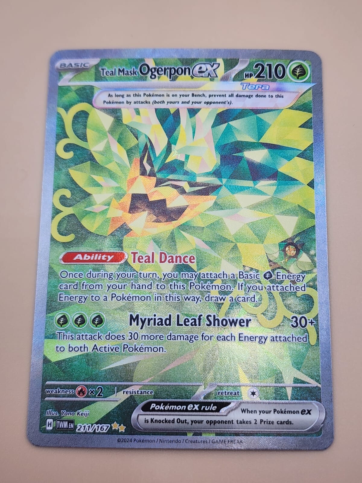 Teal Mask Ogerpon ex 211/167 Sv06: Twilight Masquerade Holo LP