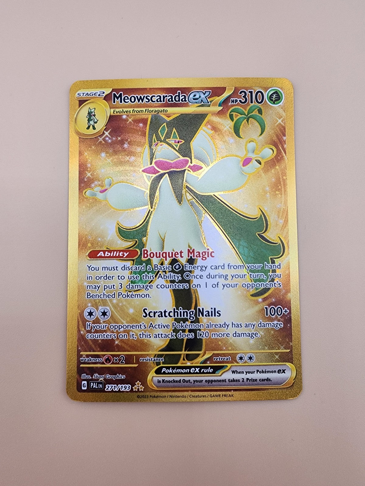Meowscarada ex 271/193 Sv02: Paldea Evolved Holo NM
