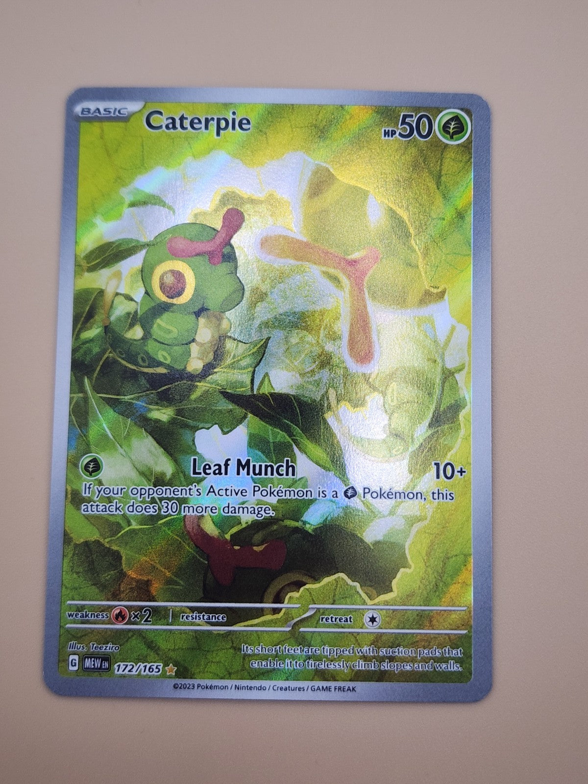 Caterpie 172/165 Sv: Scarlet & Violet 151 Holo NM