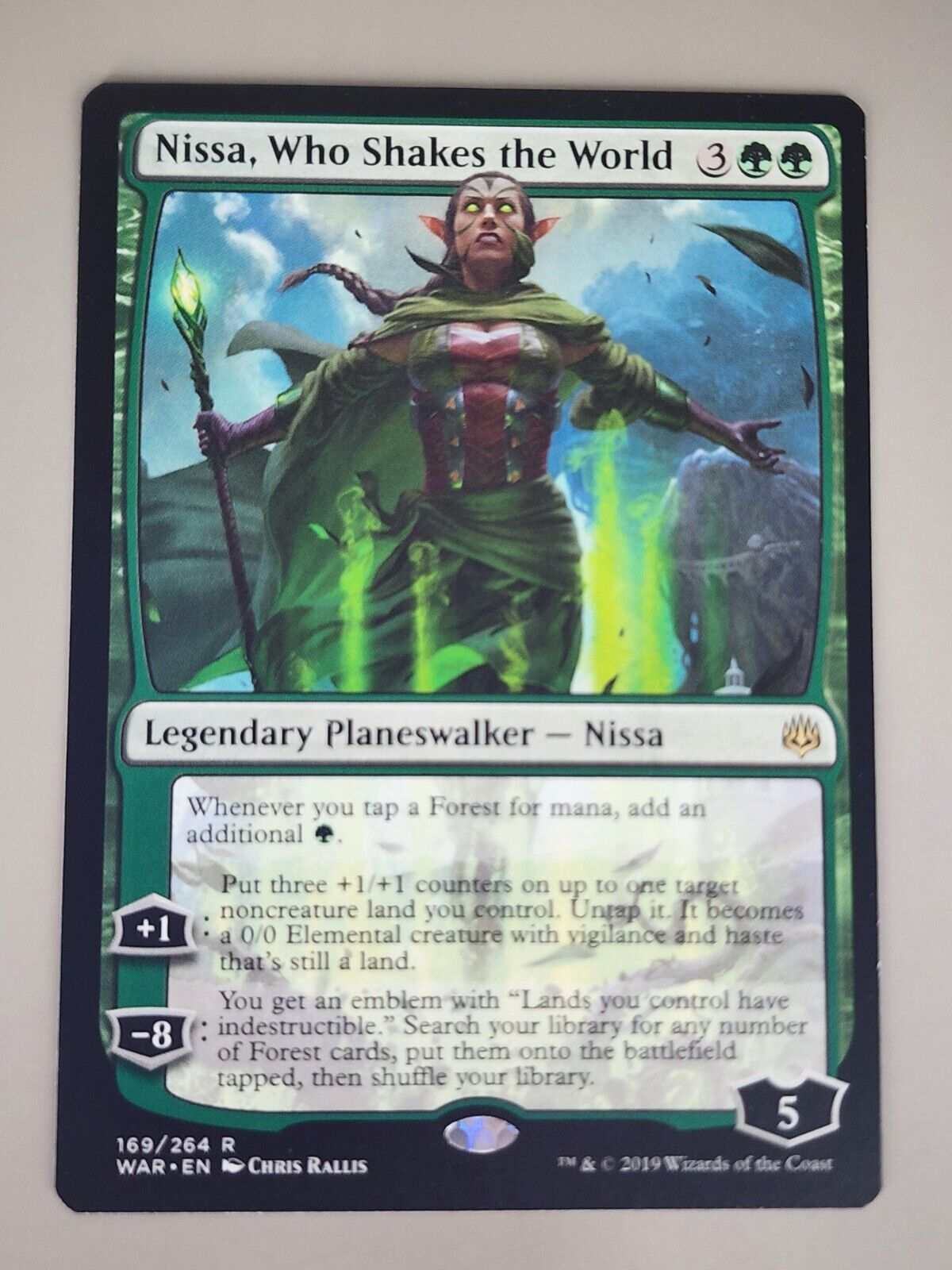 MTG Nissa, Who Shakes the World War of the Spark 169/264 Regular Rare
