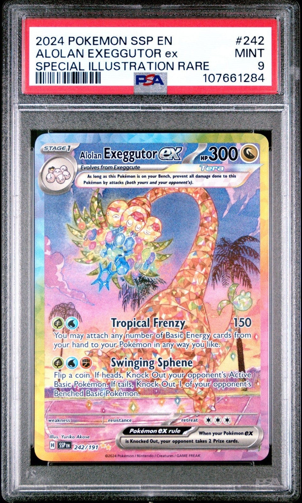 PSA 9 Alolan Exeggutor ex - Surging Sparks - SIR 242/191