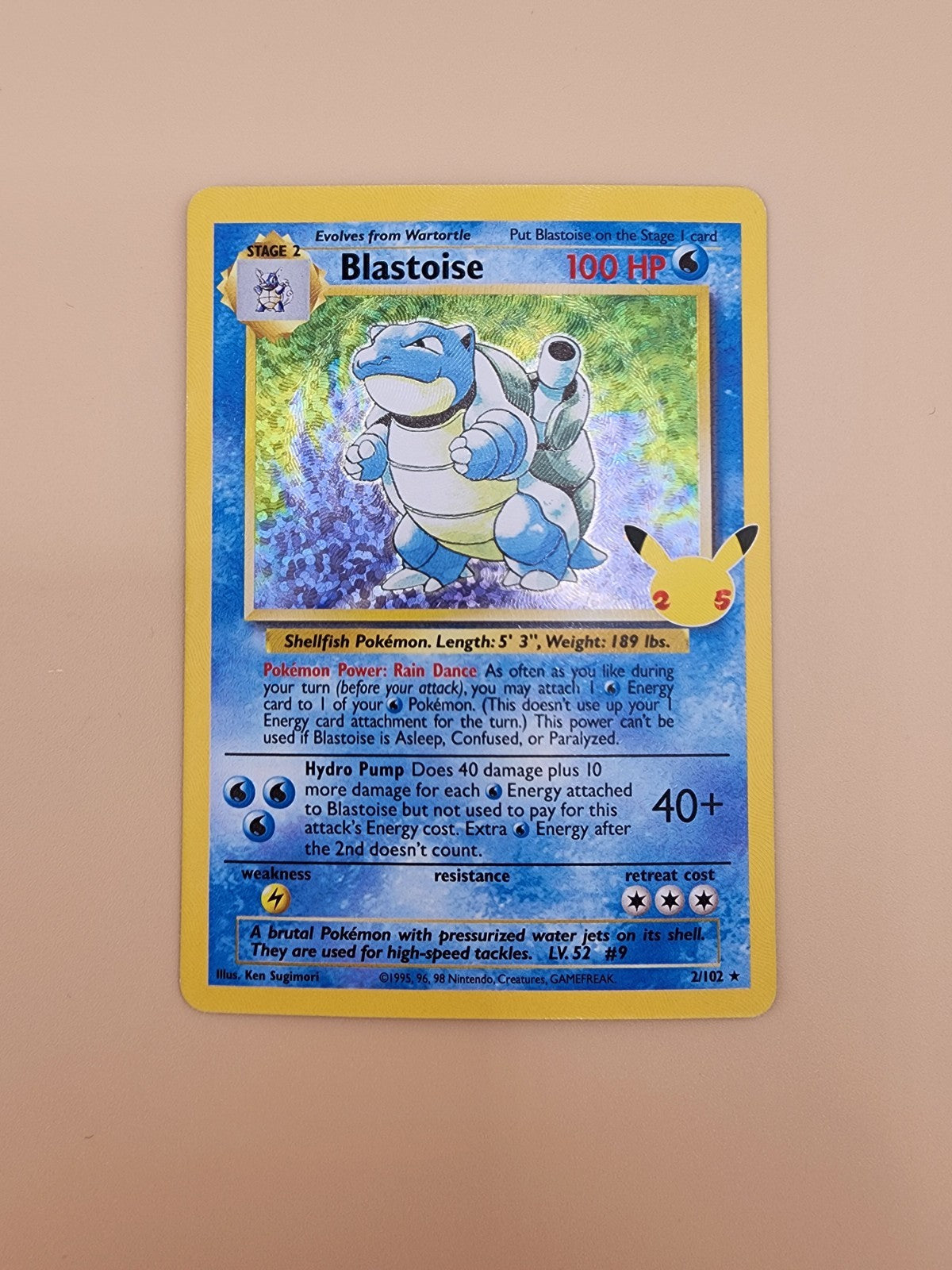 Blastoise 2/102 Celebrations: Classic Collection Holo