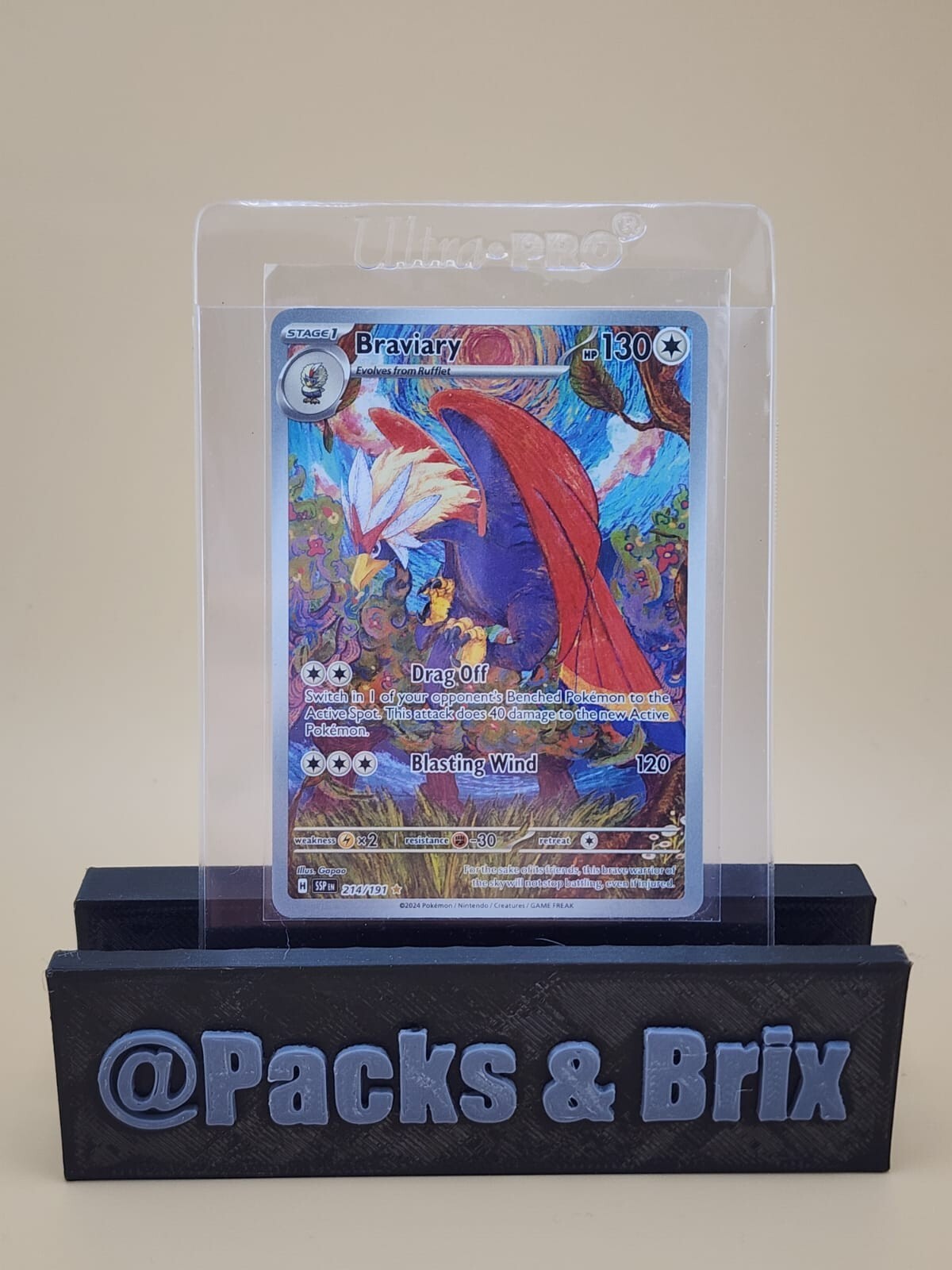 Braviary 214/191 Sv08: Surging Sparks Holo NM