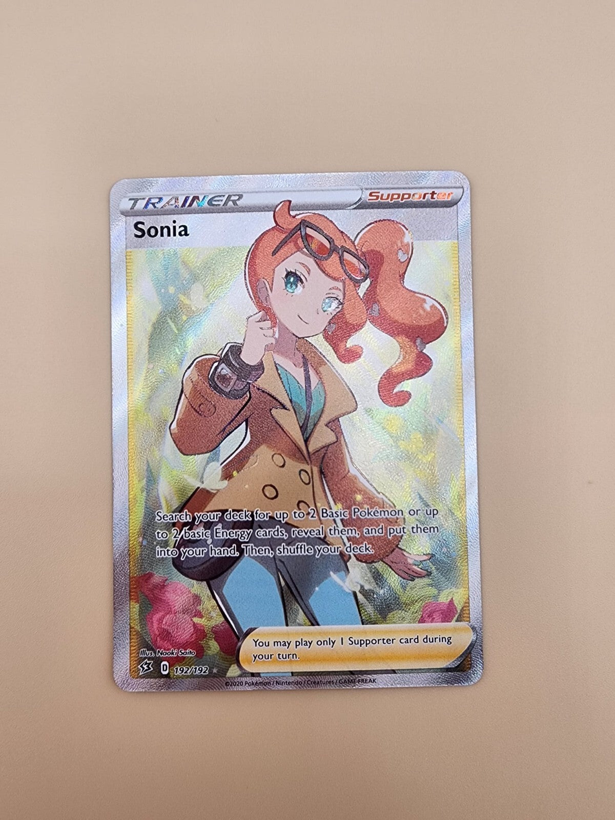 Sonia (Full Art) 192/192 Swsh02: Rebel Clash Holo Near Mint (NM)