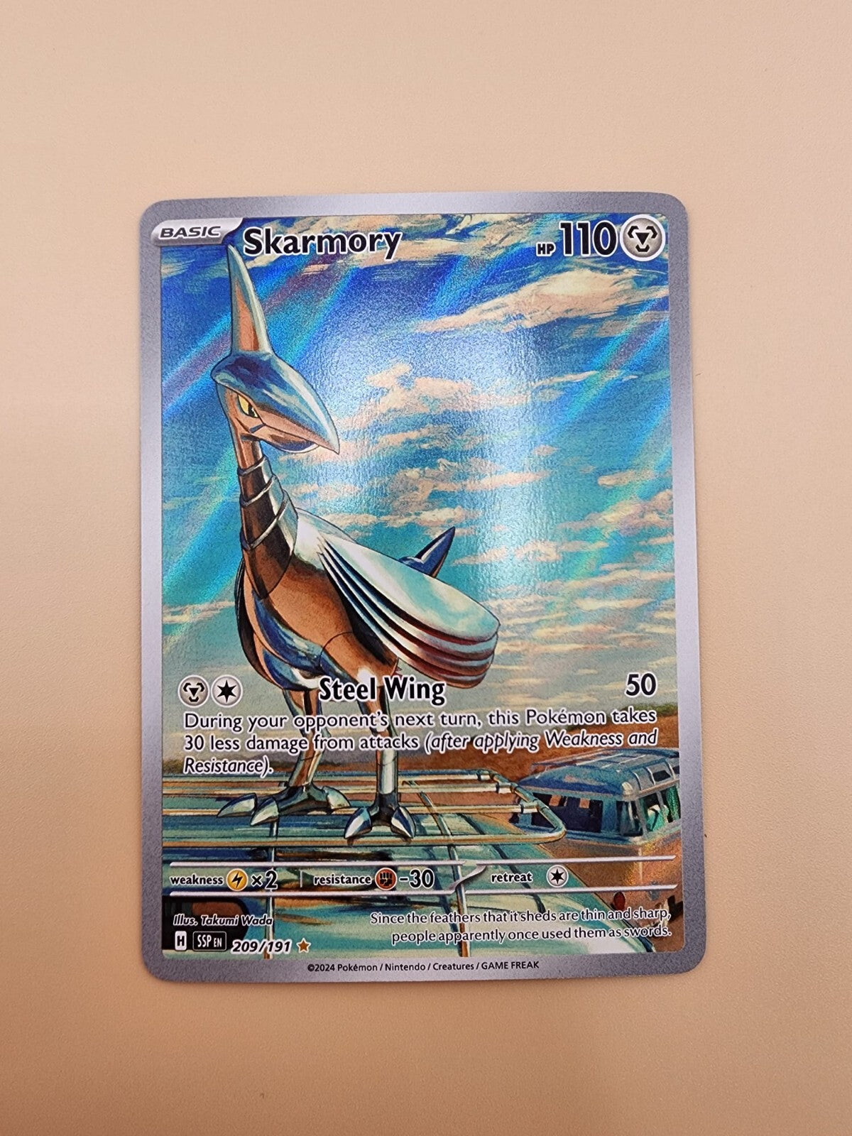 Skarmory 209/191 Sv08: Surging Sparks Holo Near Mint (NM)
