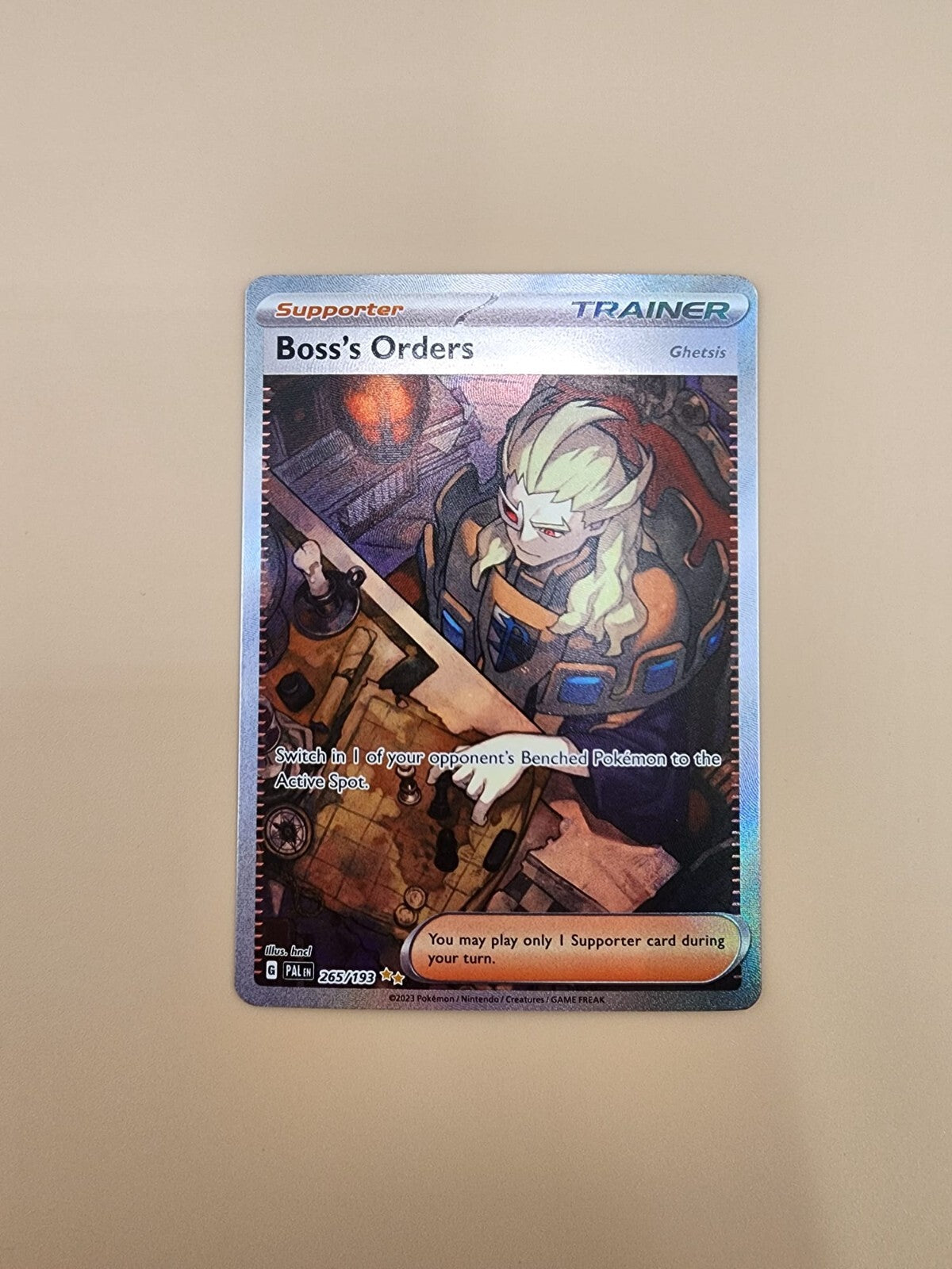 Boss's Orders 265/193 Sv02: Paldea Evolved Holo Near Mint (NM)