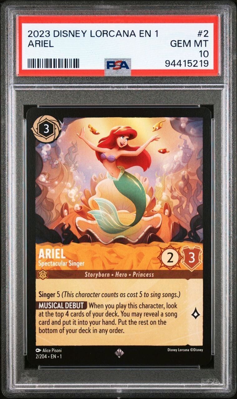 PSA 10 Disney Lorcana #2 Ariel Spectacular Singer