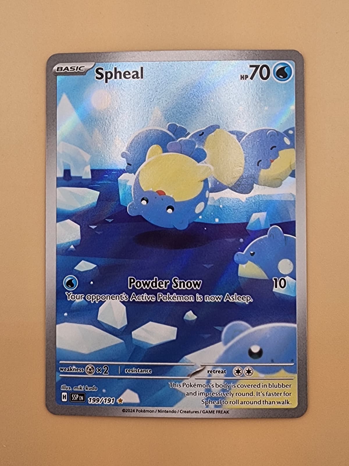 Spheal 199/191 Sv08: Surging Sparks Holo Near Mint (NM)