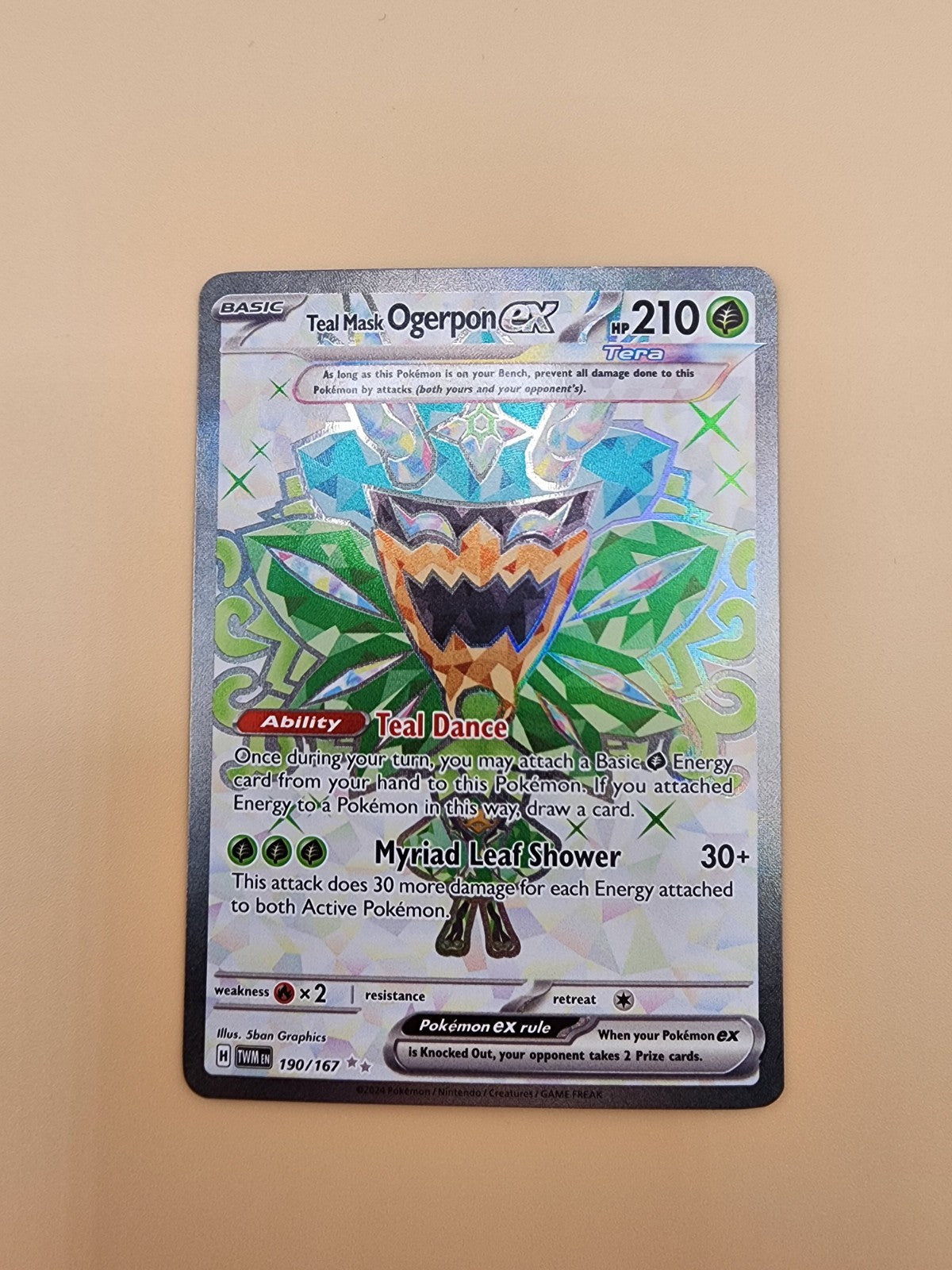 Teal Mask Ogerpon ex 190/167 Sv06: Twilight Masquerade Holo