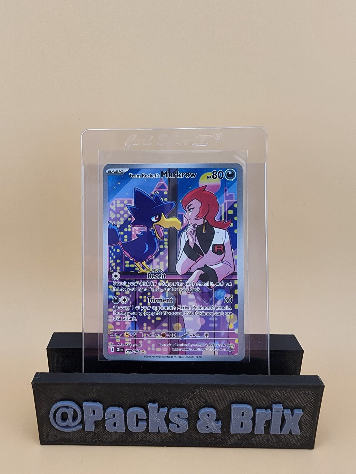 Team Rocket's Murkrow 200/182 Sv10: Destined Rivals Holo Near Mint (NM)