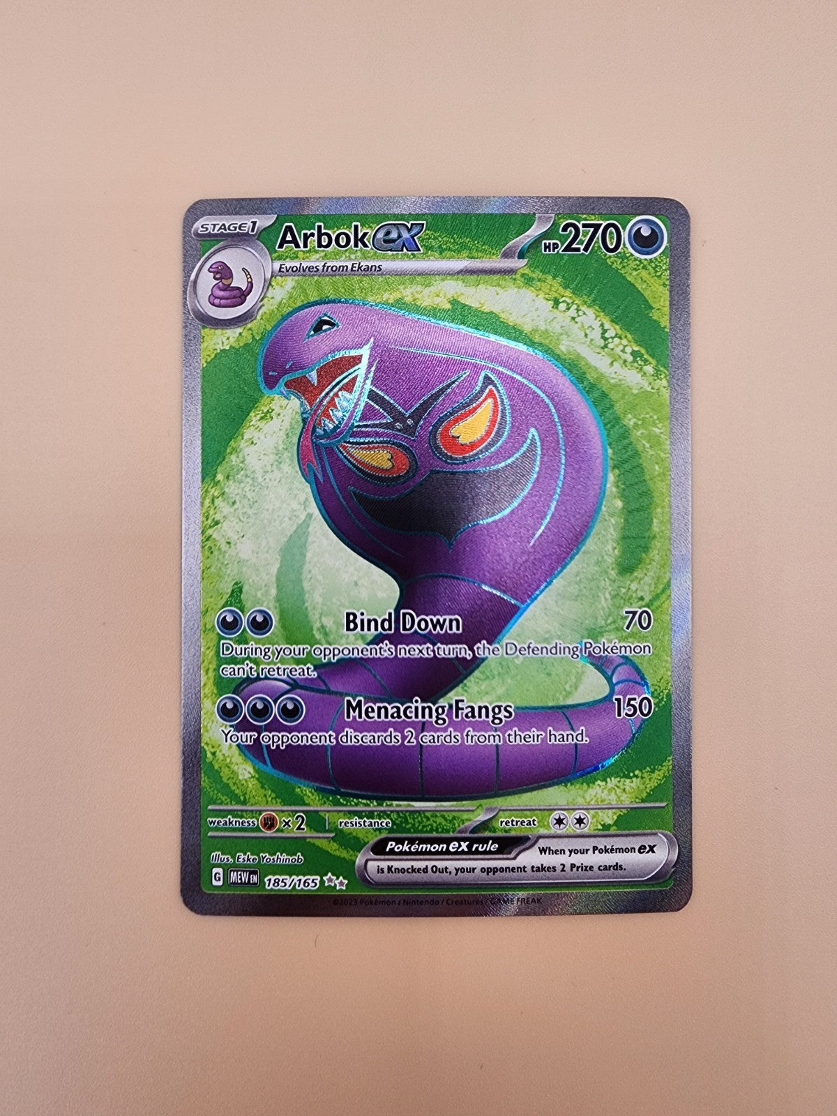 Arbok ex 185/165 Sv: Scarlet & Violet 151 Holo NM