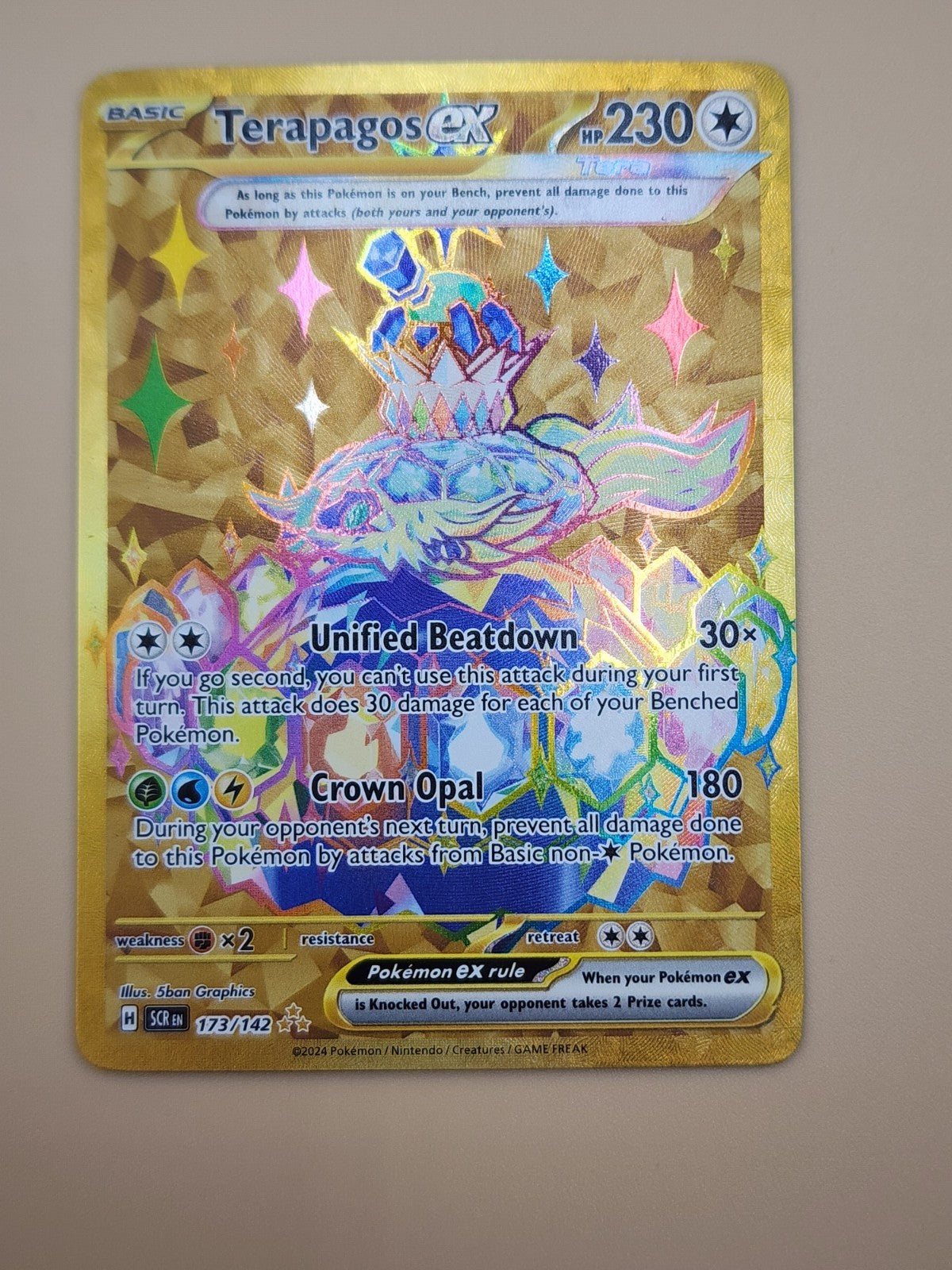 Terapagos ex 173/142 Stellar Crown Holo NM