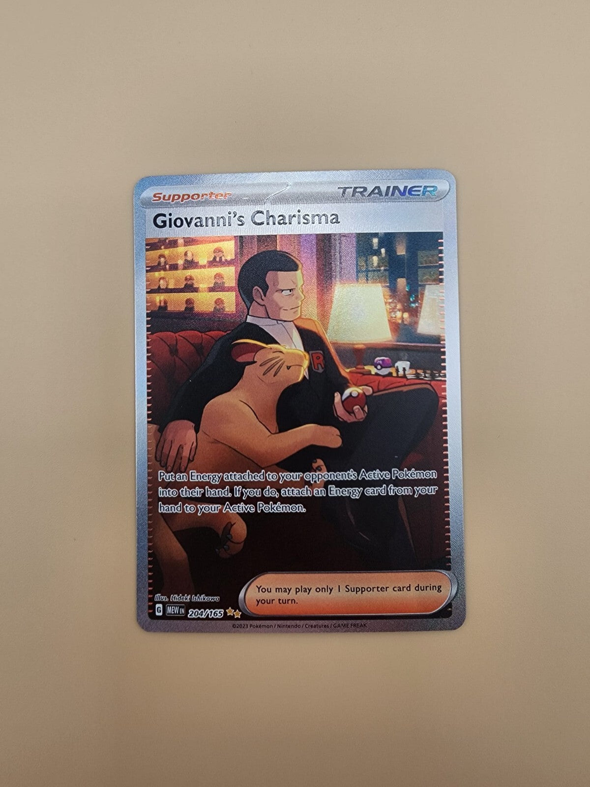 Giovanni's Charisma 204/165 Sv: Scarlet & Violet 151 Holo Near Mint (NM)
