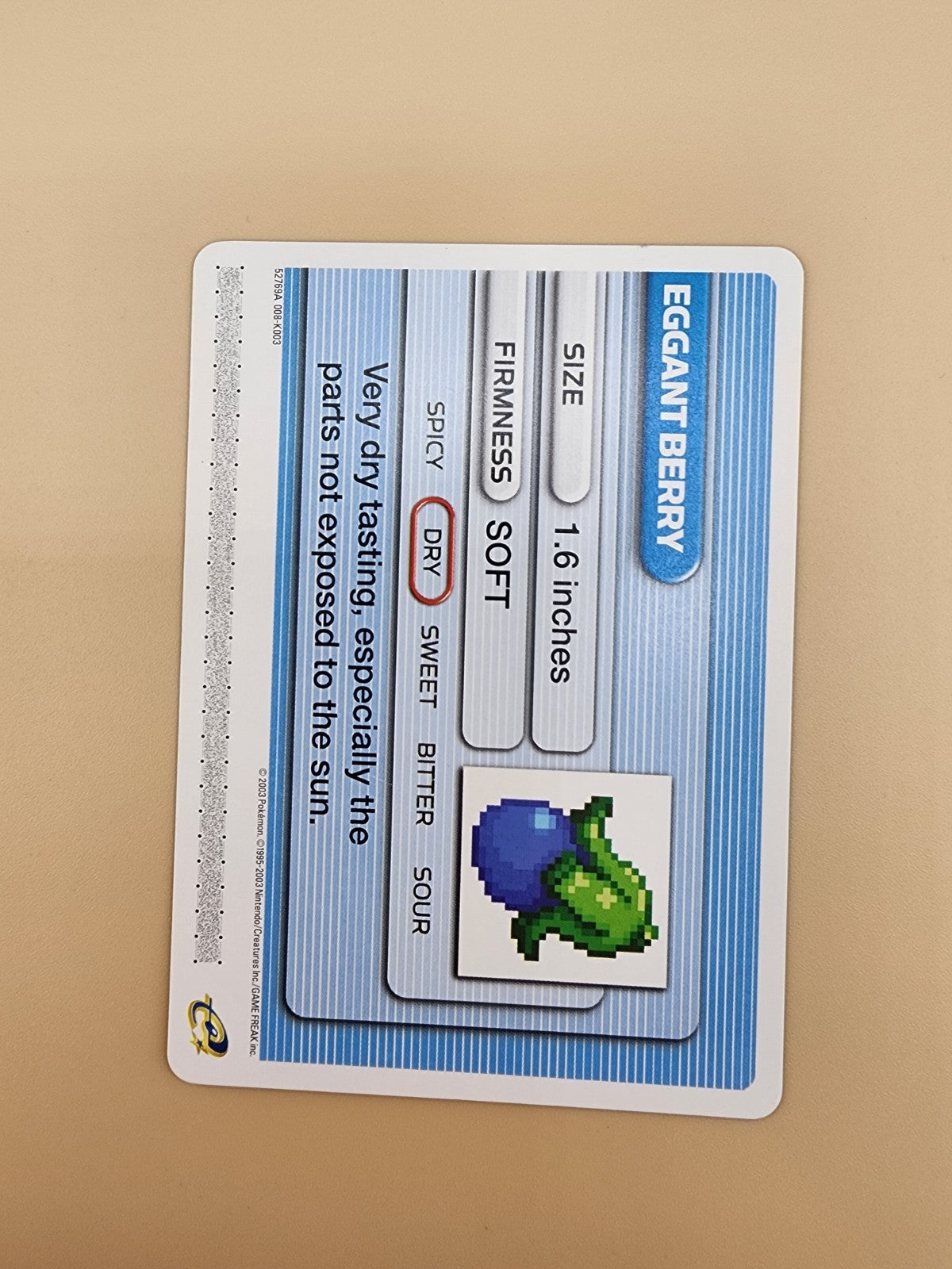 Eggant Berry - 2003 Pokémon - Game Boy Advance Battle Card - E Reader Card NM