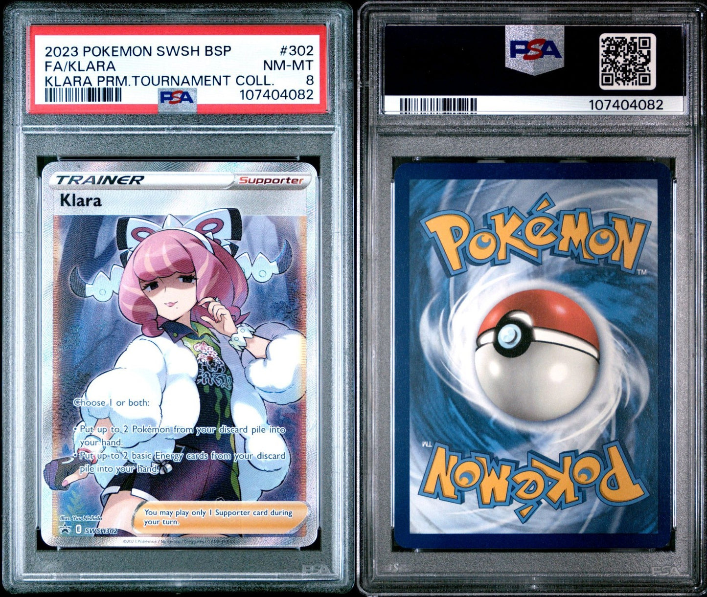 PSA 8 NM-MT Klara (Full Art) SWSH302 SWSH: Sword & Shield Promo Cards Holo