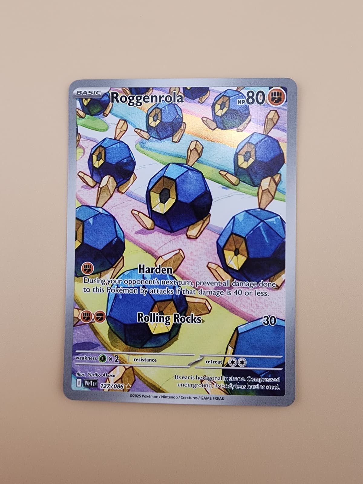 Roggenrola 127/086 Sv: White Flare Holo Near Mint (NM)