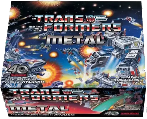2026 Dynamite Transformers 40th Anniversary Metal Collector’s Trading Cards Hobby Collector Box