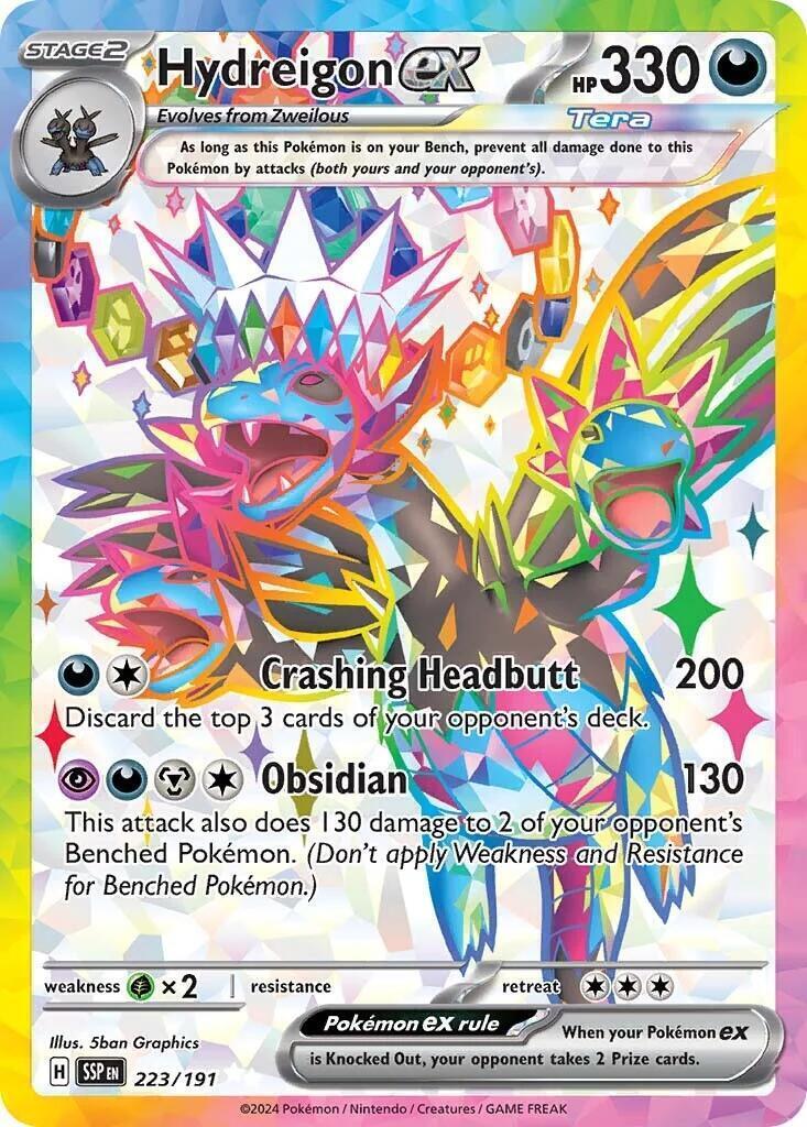 Hydreigon ex 223/191 Sv08: Surging Sparks Holo NM