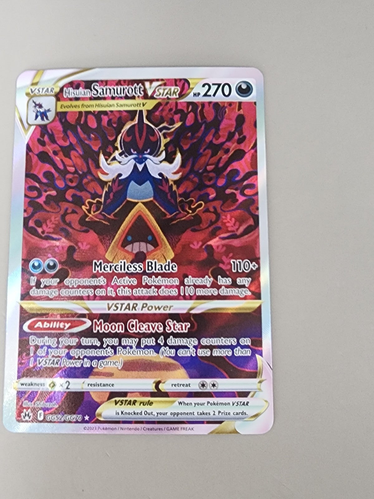 Hisuian Samurott VSTAR GG52/GG70