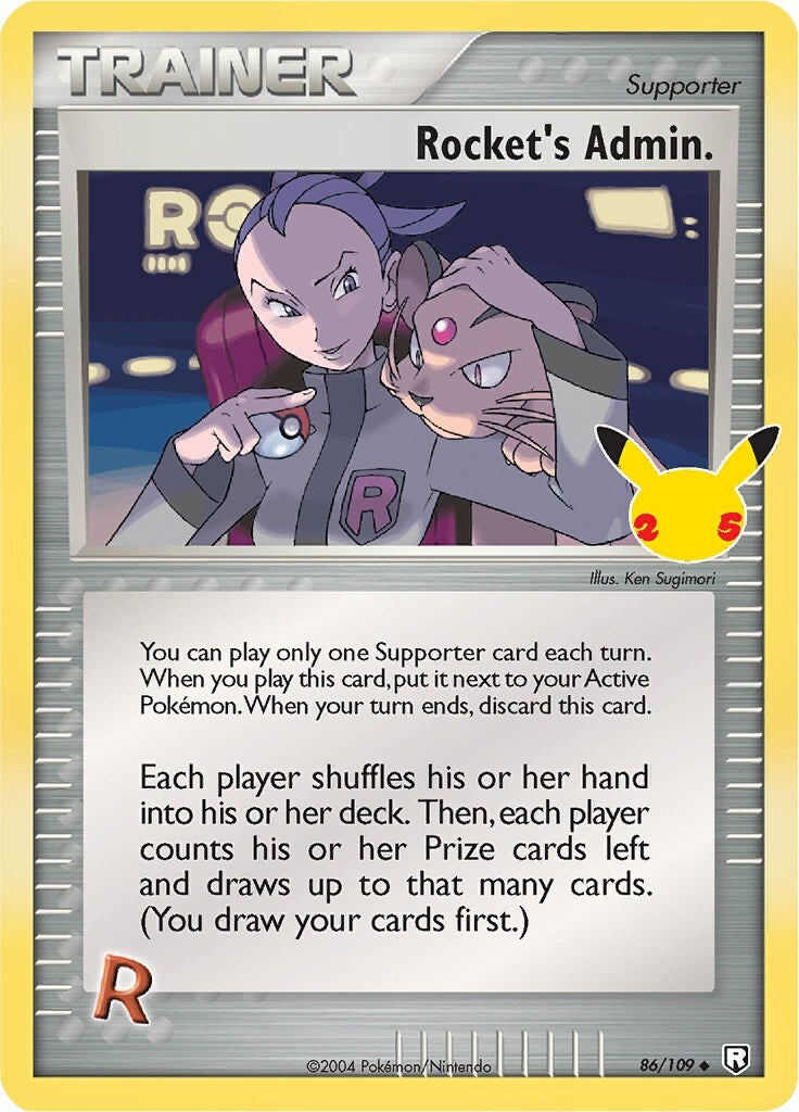 Rocket's Admin. 86/109 Celebrations: Classic Collection Holo Near Mint (NM)