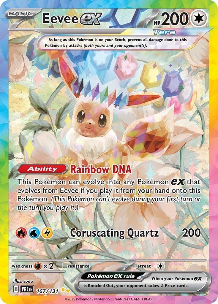 2025 POKEMON PRE EN-PRISMATIC EVOLUTIONS 167 EEVEE EX PSA 9