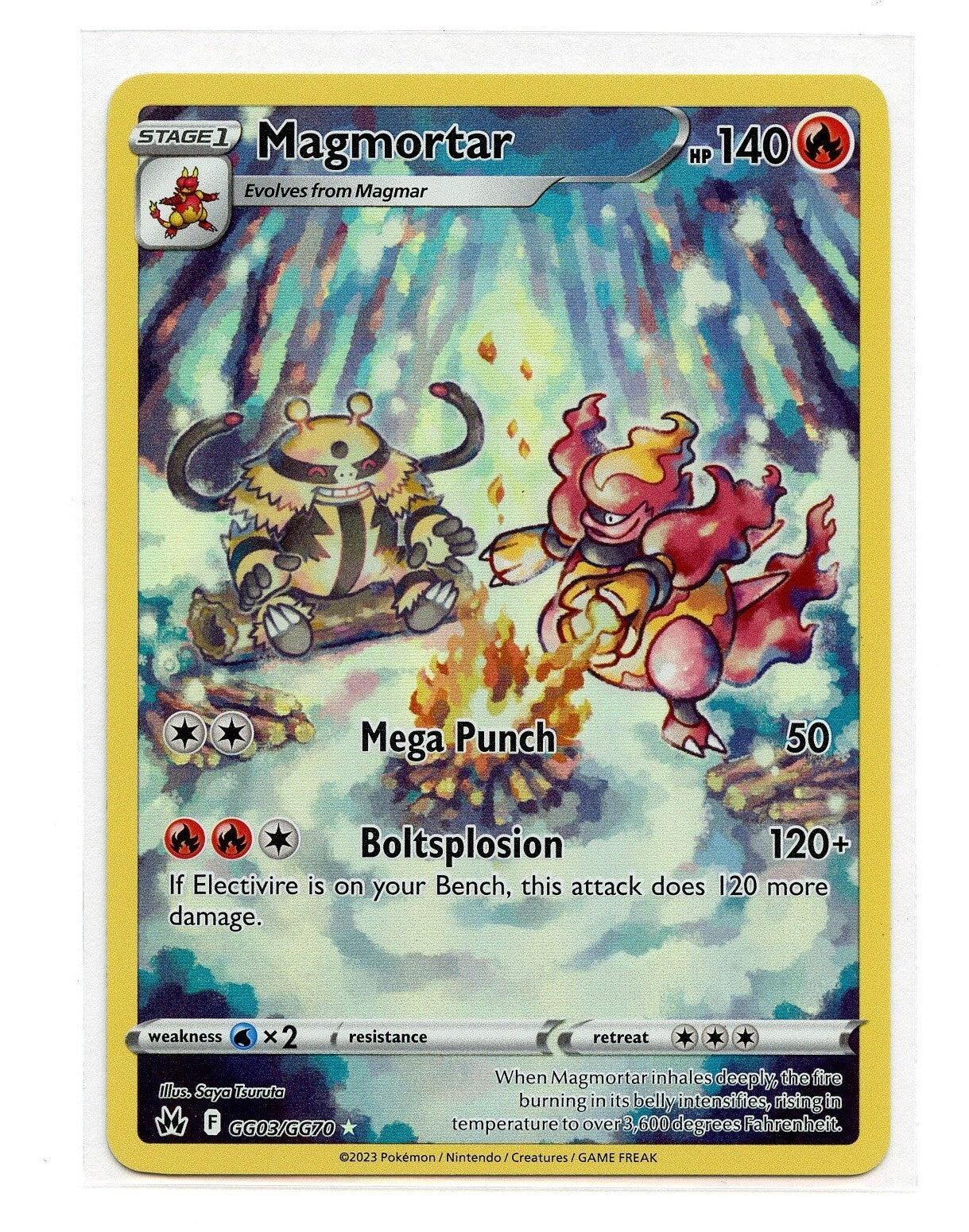 Magmortar GG03/GG70 SWSH: Crown Zenith: Galarian Gallery Holo Near Mint NM