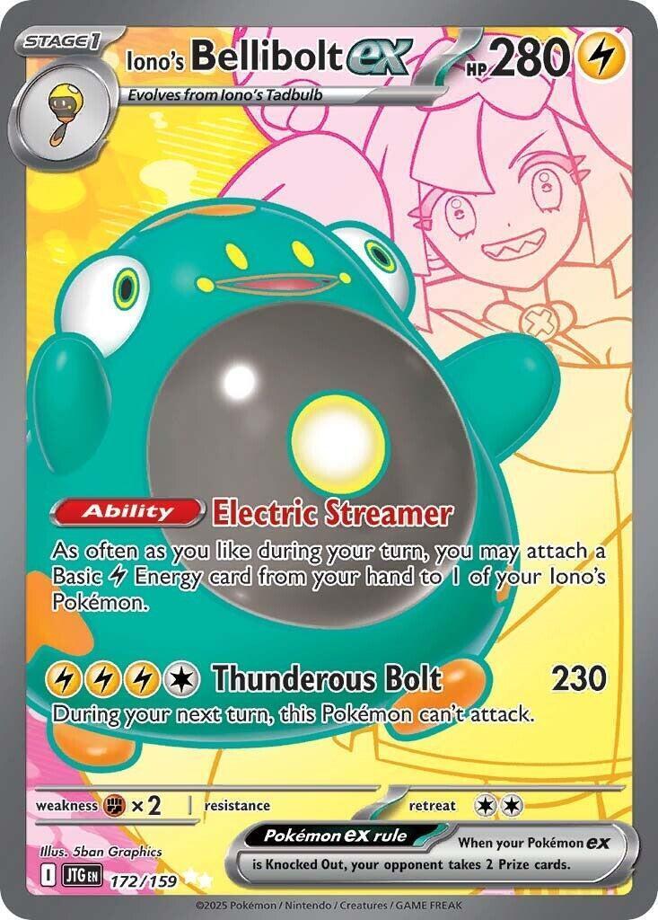 Iono's Bellibolt ex 172/159 Sv09: Journey Together Holo NM