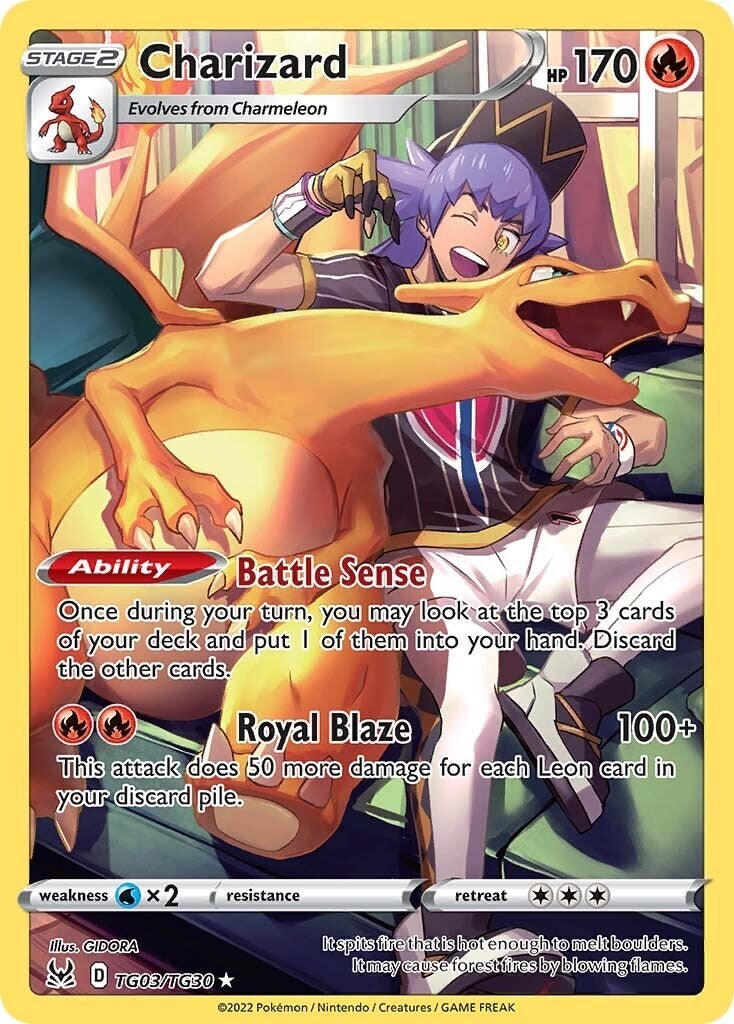 Charizard TG03/TG30 Swsh11: Lost Origin Trainer Gallery Holo LP