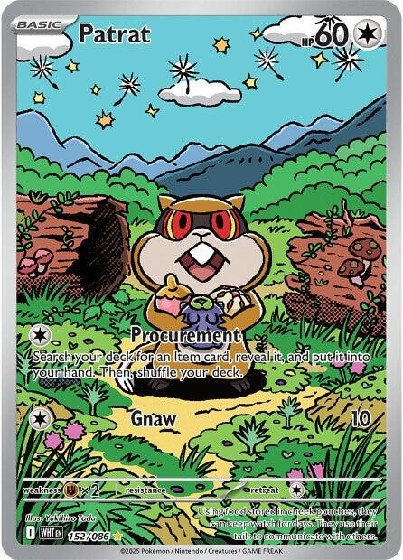 Patrat 152/086 Sv: White Flare Holo Near Mint (NM)
