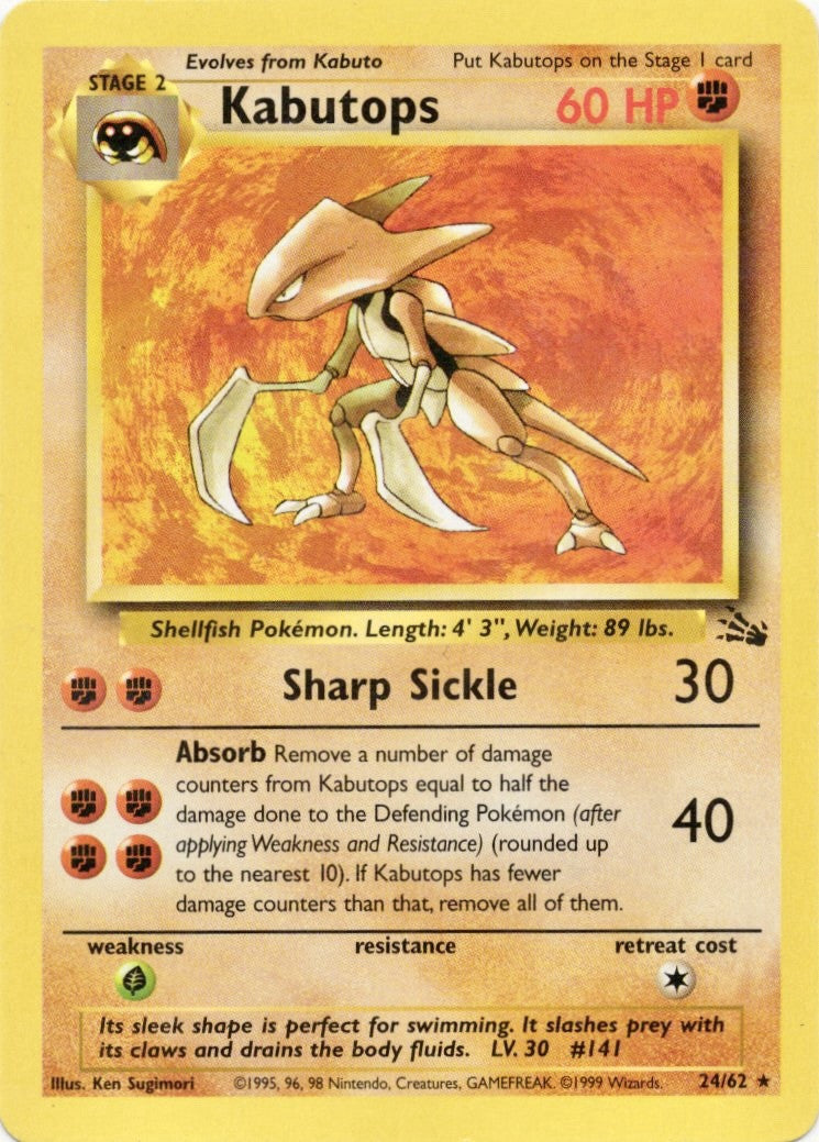 Kabutops 24/62 Fossil Regular Near Mint (NM)
