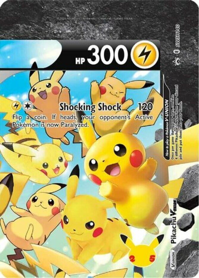 Pikachu V-Union SWSH139-143 SWSH Sword & Shield Promo Cards Holo-Plus Jumbo Card