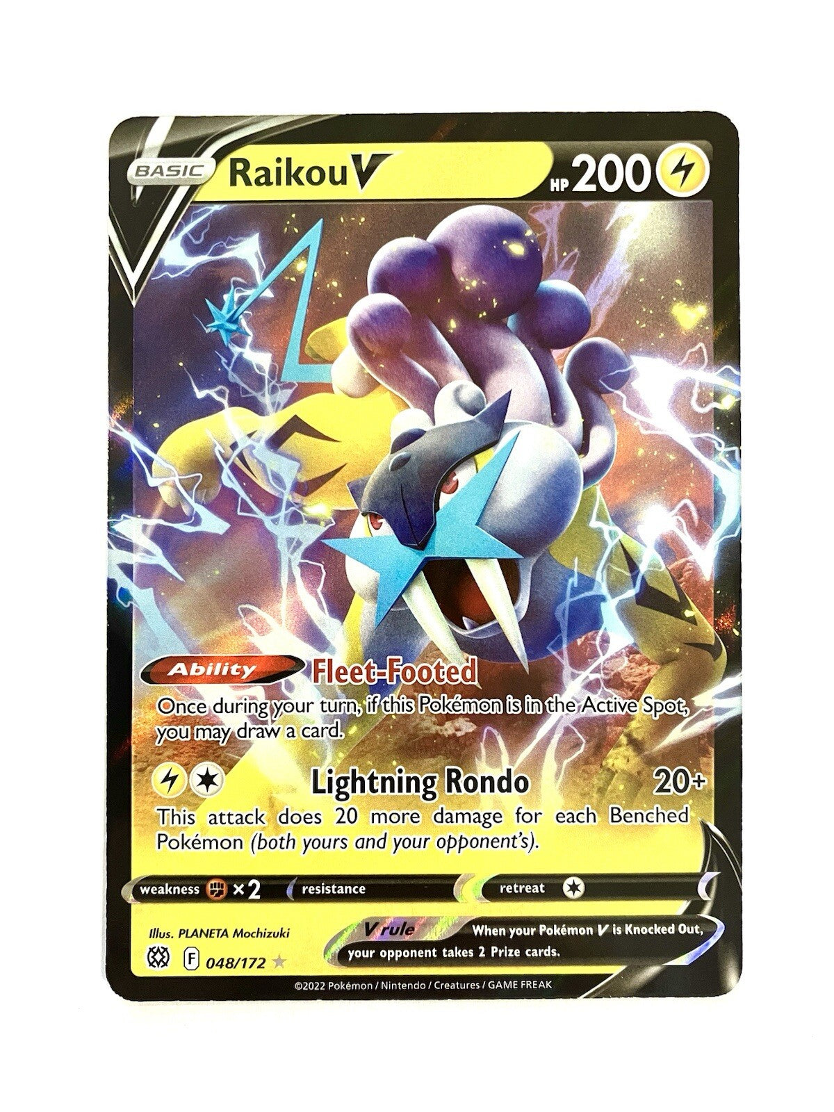 Raikou V 048/172 Swsh09: Brilliant Stars Holo NM