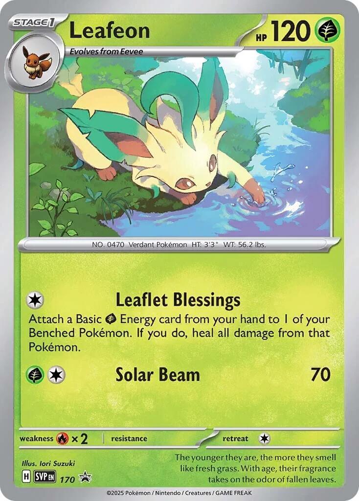 2025 POKEMON SVP EN-SV BLACK STAR PROMO 170 LEAFEON PSA 9