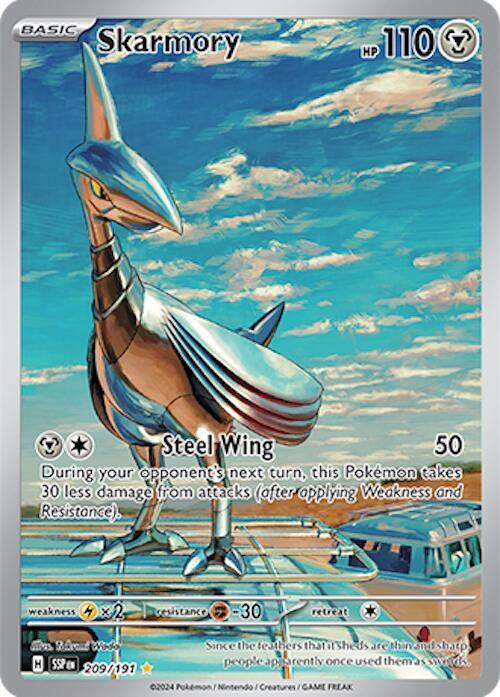 Skarmory 209/191 Sv08: Surging Sparks Holo Near Mint (NM)