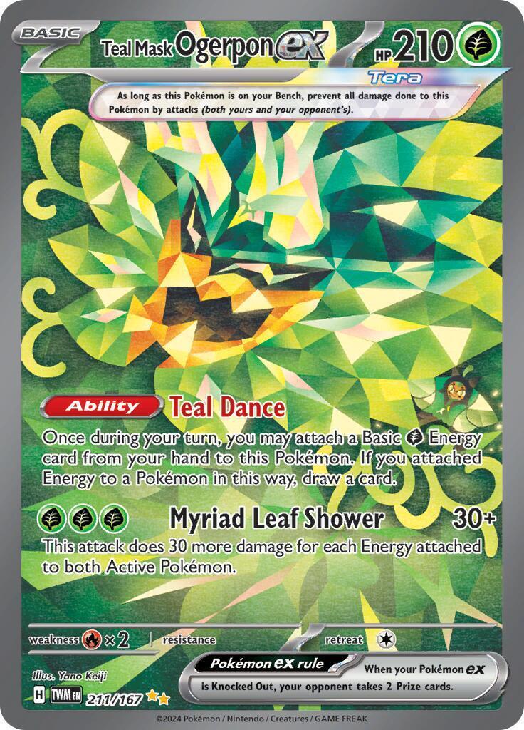 Teal Mask Ogerpon ex 211/167 Sv06: Twilight Masquerade Holo LP
