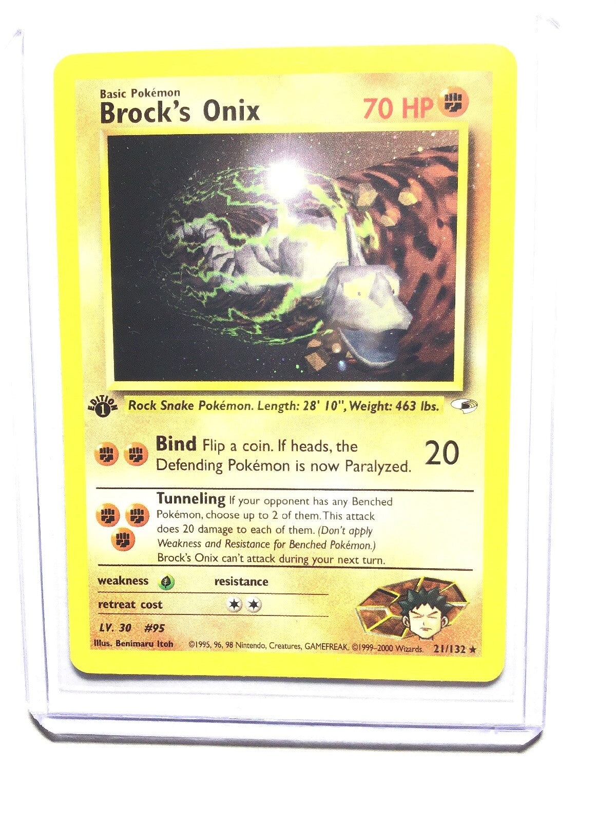 Brock's Onix 021/132 Gym Heroes Regular Lightly Played (LP)