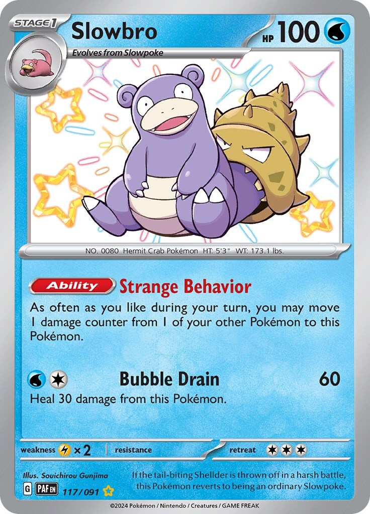 Slowbro 117/091 Paldean Fates Holo Near Mint (NM)