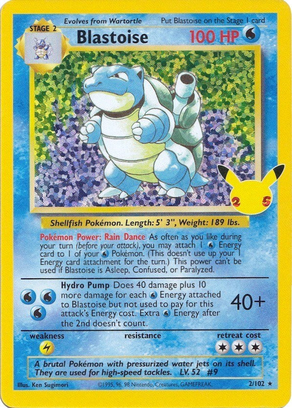 Blastoise 2/102 Celebrations: Classic Collection Holo