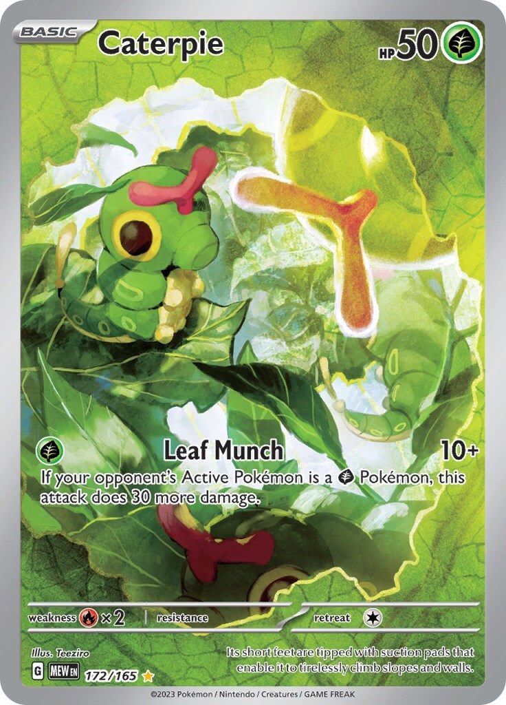 Caterpie 172/165 Sv: Scarlet & Violet 151 Holo Near Mint (NM)