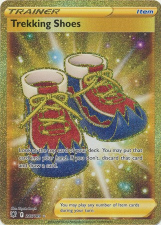 Trekking Shoes Secret Rare 215/189 Pokemon Astral Radiance Gold Full Art Holo NM