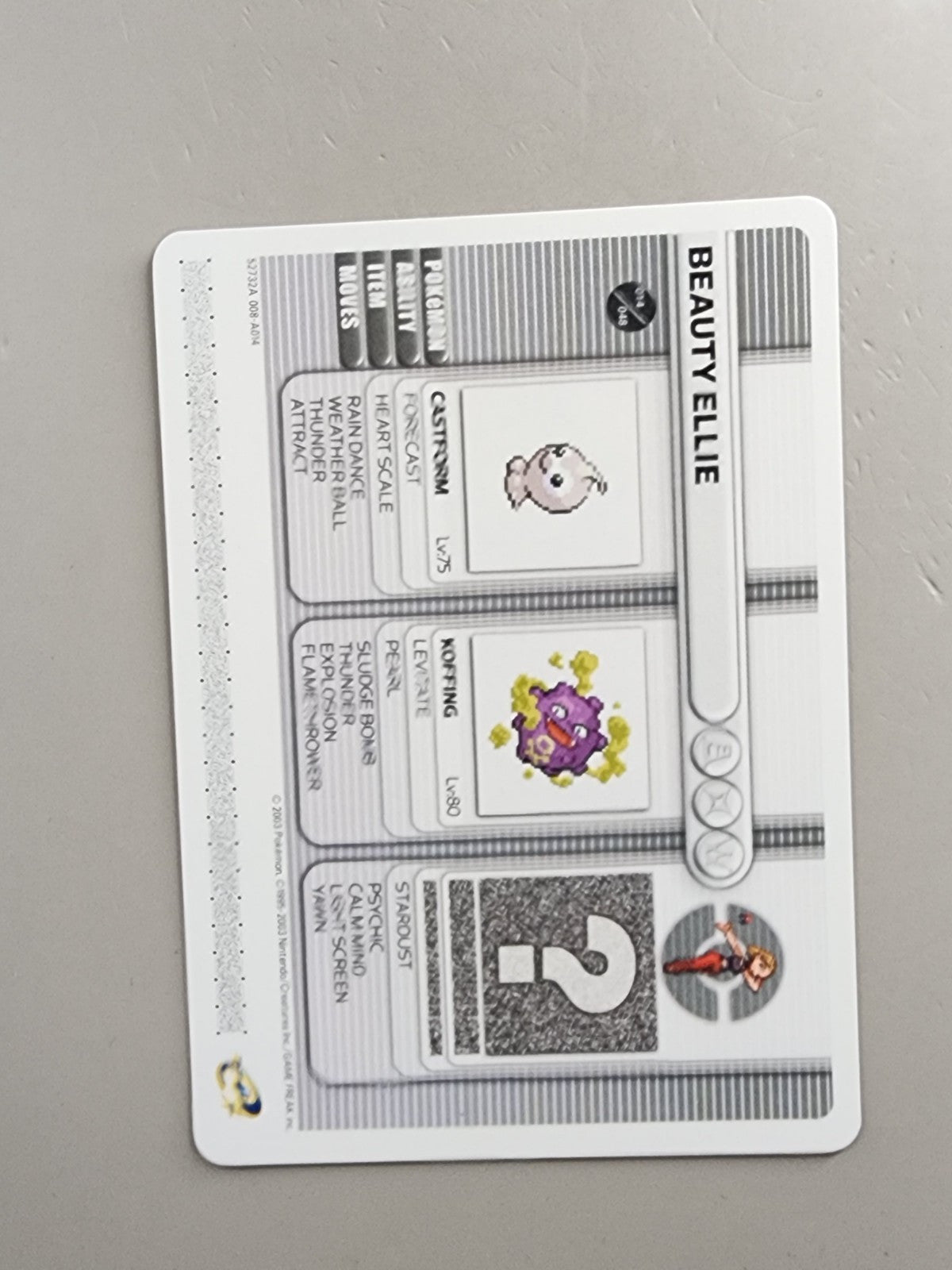 Beauty Ellie Battle E-Reader Card 008-A014 2003 Pokemon Card GBA RARE HTF