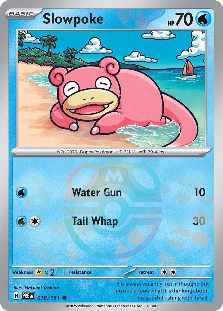 Slowpoke (Master Ball Pattern) 018/131 Prismatic Evolutions Holo Near Mint (NM)