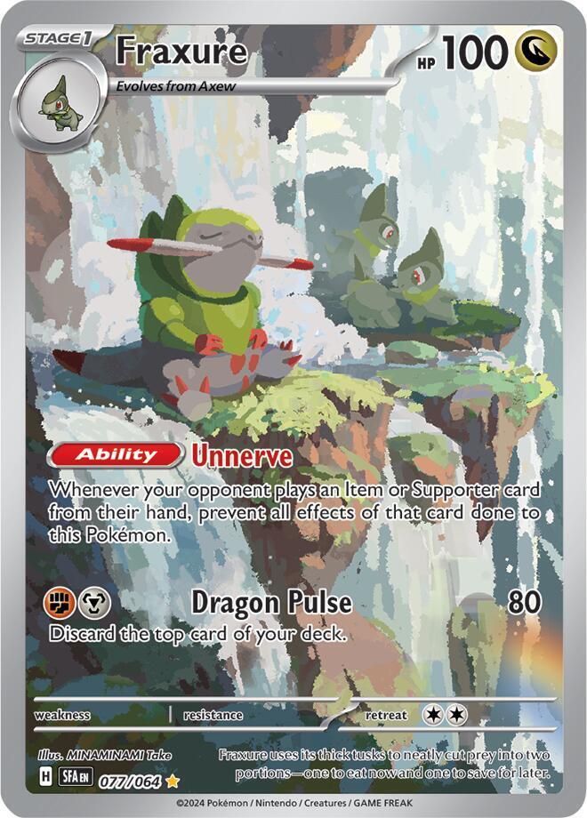 Fraxure 077/064 Sv: Shrouded Fable Holo PSA 9 MINT
